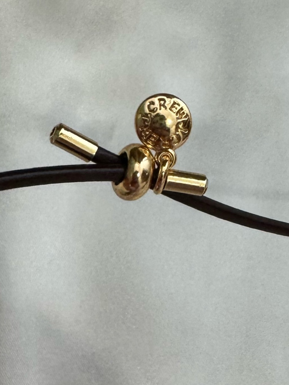 J Crew Grommet pendant necklace with leather cord - Picture 6 of 7